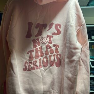 SHEIN Soft Pink Graphic Hoodie